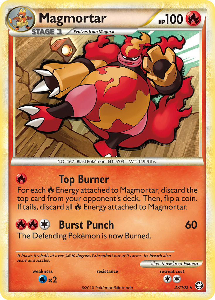 Magmortar – HS—Triumphant 27/102 Pokémon card
