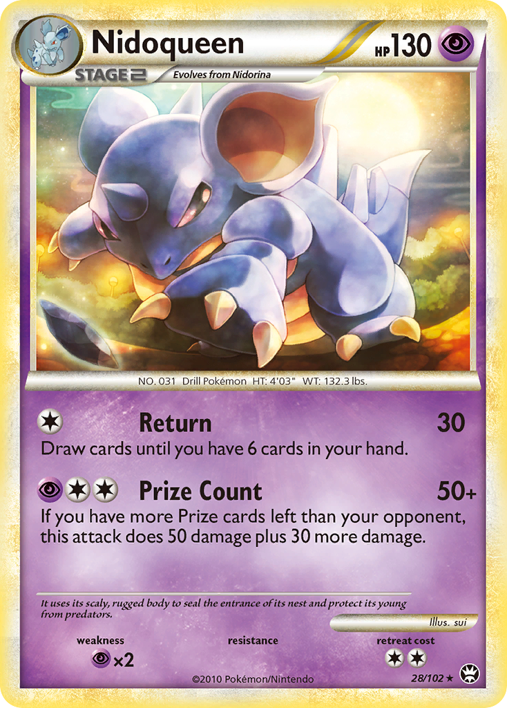 Nidoqueen – HS—Triumphant 28/102 Pokémon card
