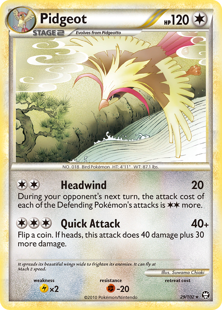 Pidgeot – HS—Triumphant 29/102 Pokémon card