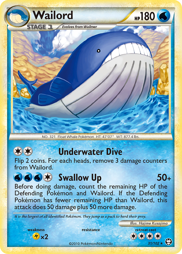 Wailord – HS—Triumphant 31/102 Pokémon card