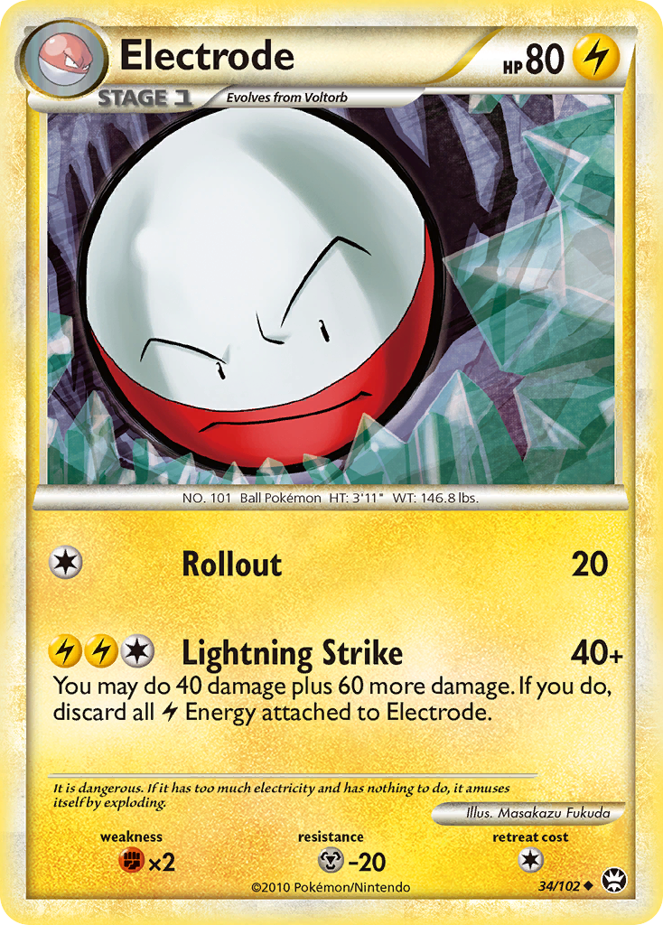 Electrode – HS—Triumphant 34/102 Pokémon card