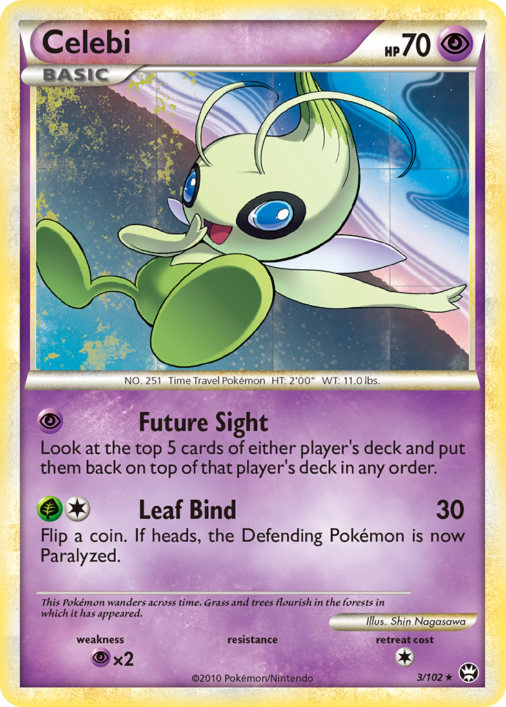 Celebi – HS—Triumphant 3/102 Pokémon card
