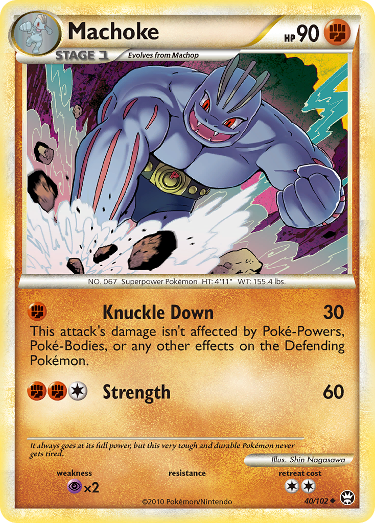 Machoke – HS—Triumphant 40/102 Pokémon card