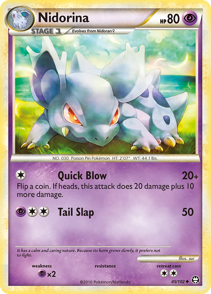 Nidorina – HS—Triumphant 45/102 Pokémon card