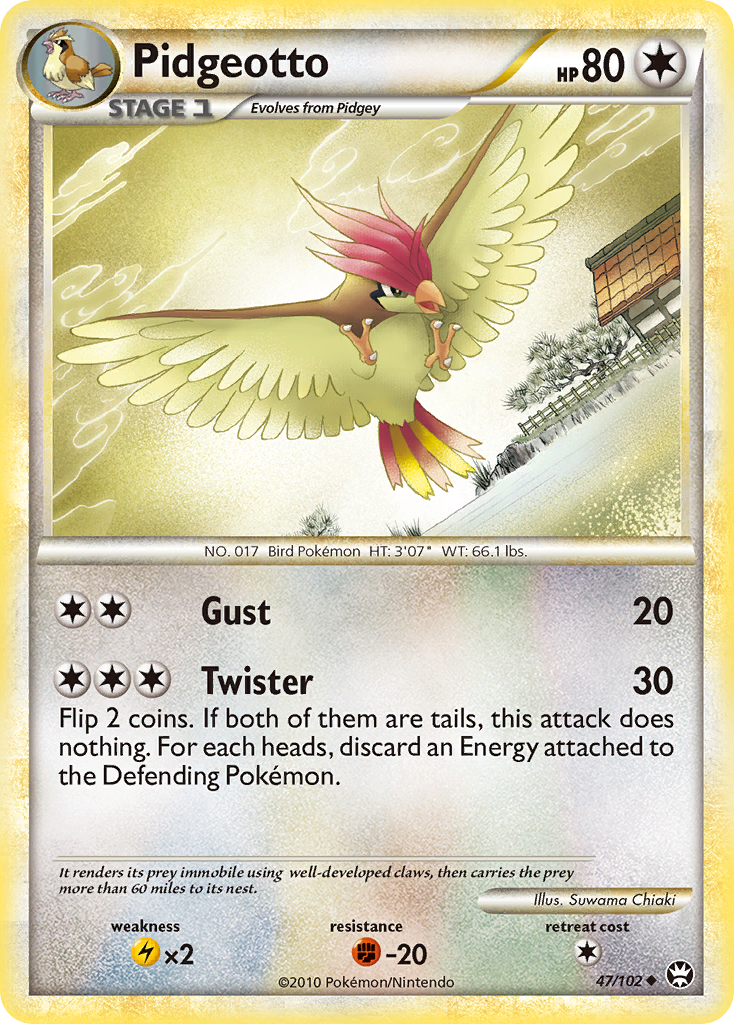 Pidgeotto – HS—Triumphant 47/102 Pokémon card