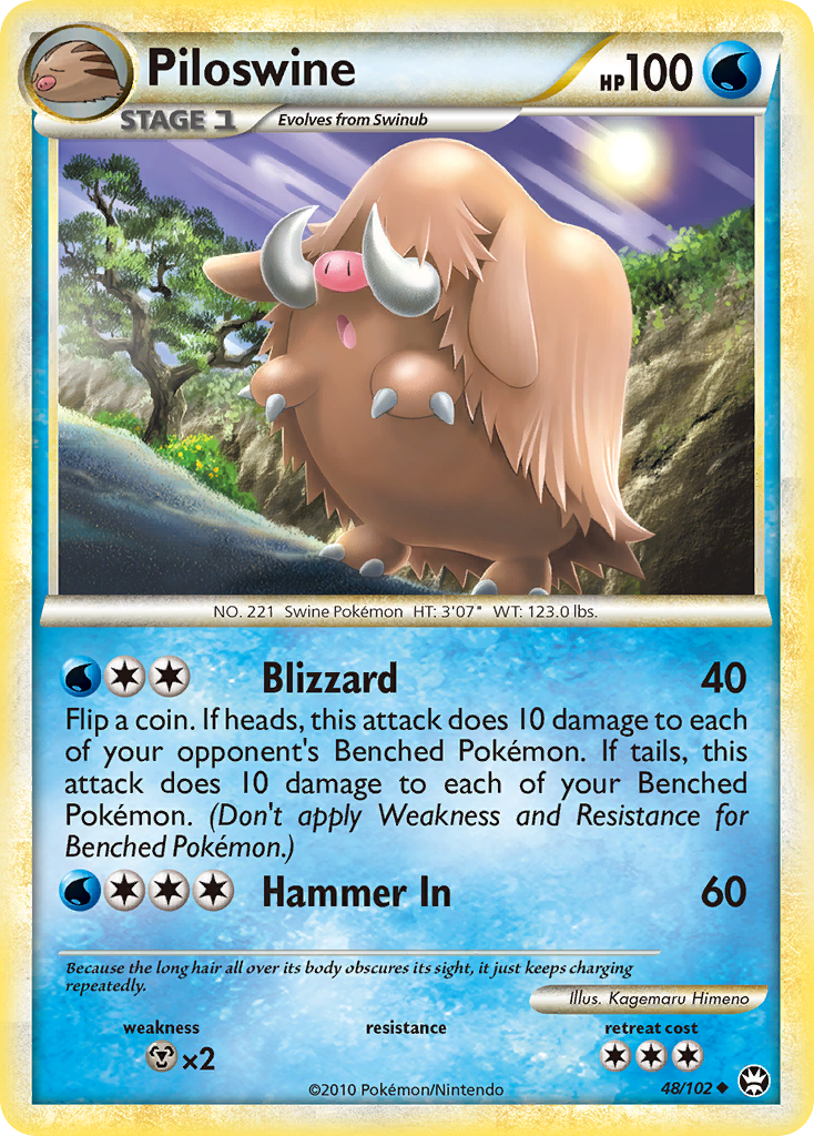Piloswine – HS—Triumphant 48/102 Pokémon card