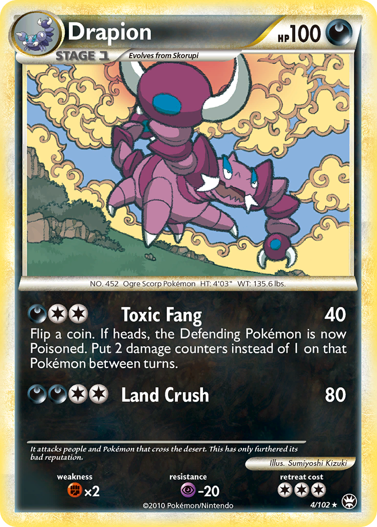 Drapion – HS—Triumphant 4/102 Pokémon card