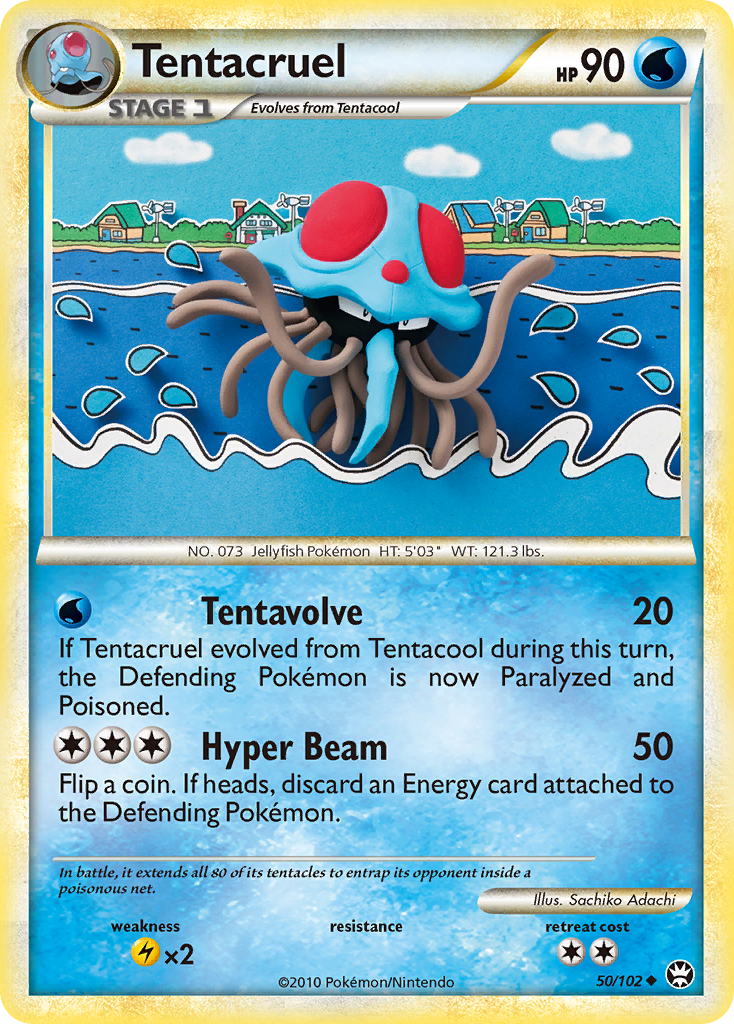 Tentacruel – HS—Triumphant 50/102 Pokémon card