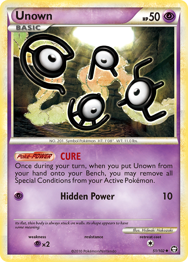 Unown – HS—Triumphant 51/102 Pokémon card
