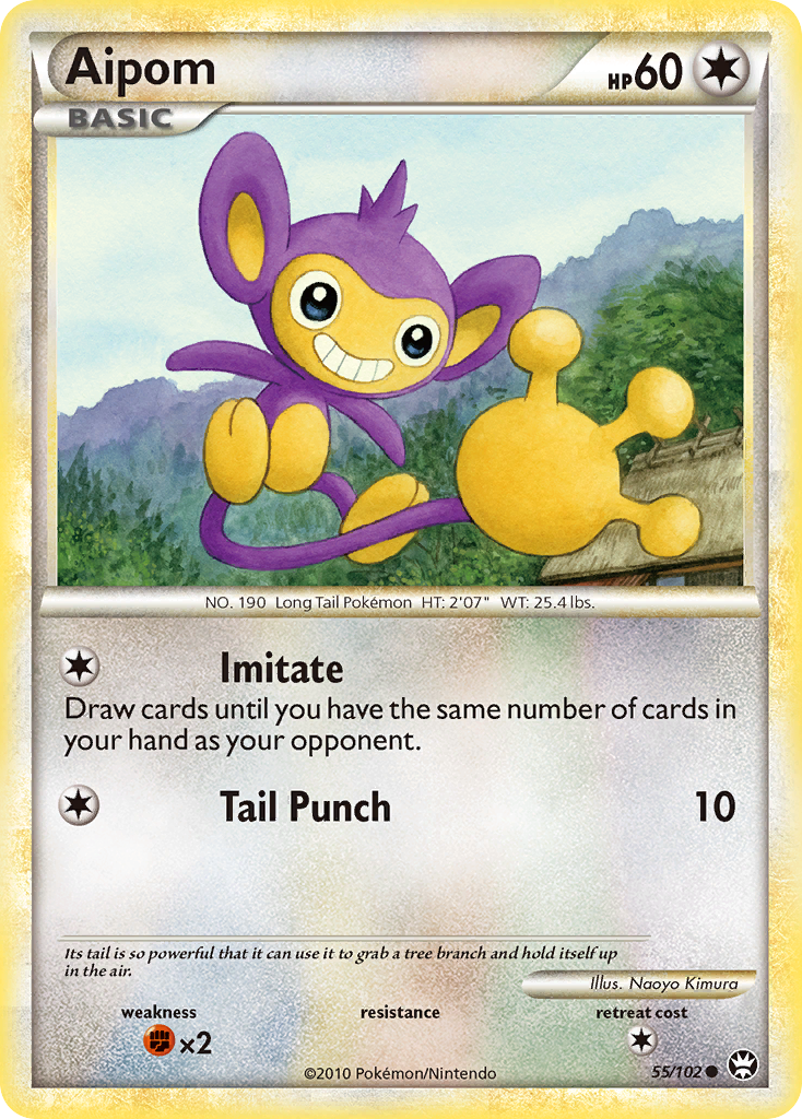 Aipom – HS—Triumphant 55/102 Pokémon card