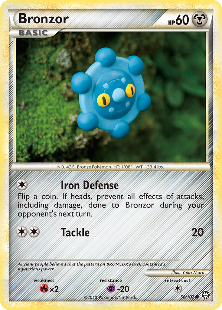 Bronzor – HS—Triumphant 58/102 Pokémon card