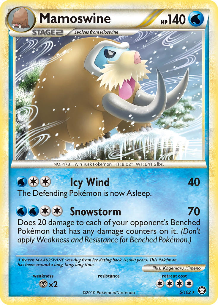 Mamoswine – HS—Triumphant 5/102 Pokémon card