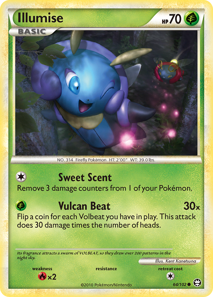 Illumise – HS—Triumphant 64/102 Pokémon card