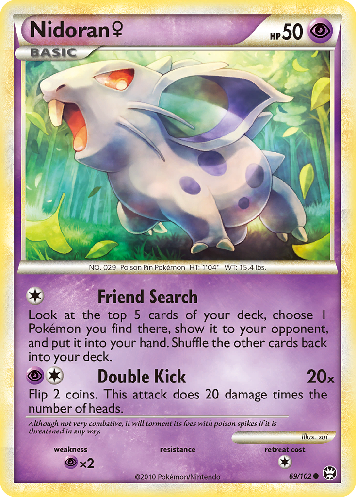 Nidoran ♀ – HS—Triumphant 69/102 Pokémon card