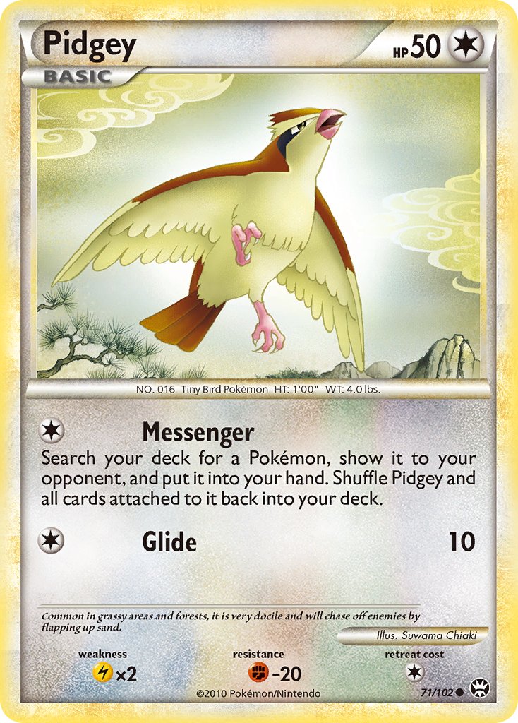 Pidgey – HS—Triumphant 71/102 Pokémon card