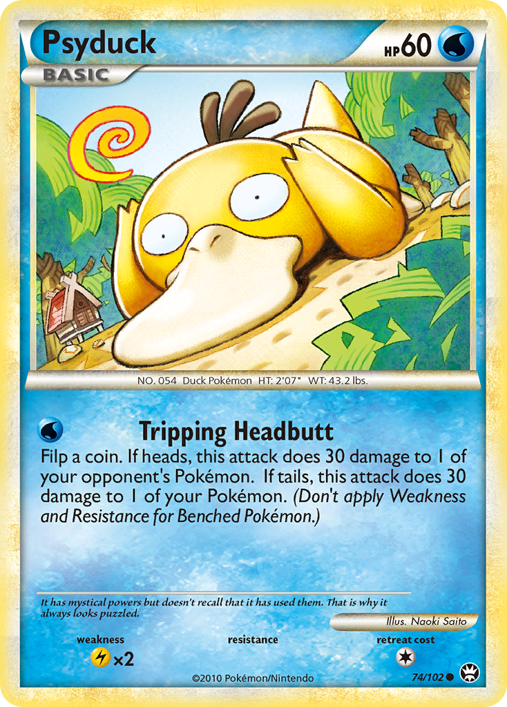 Psyduck – HS—Triumphant 74/102 Pokémon card