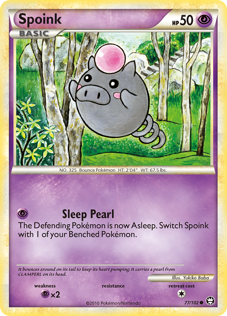 Spoink – HS—Triumphant 77/102 Pokémon card