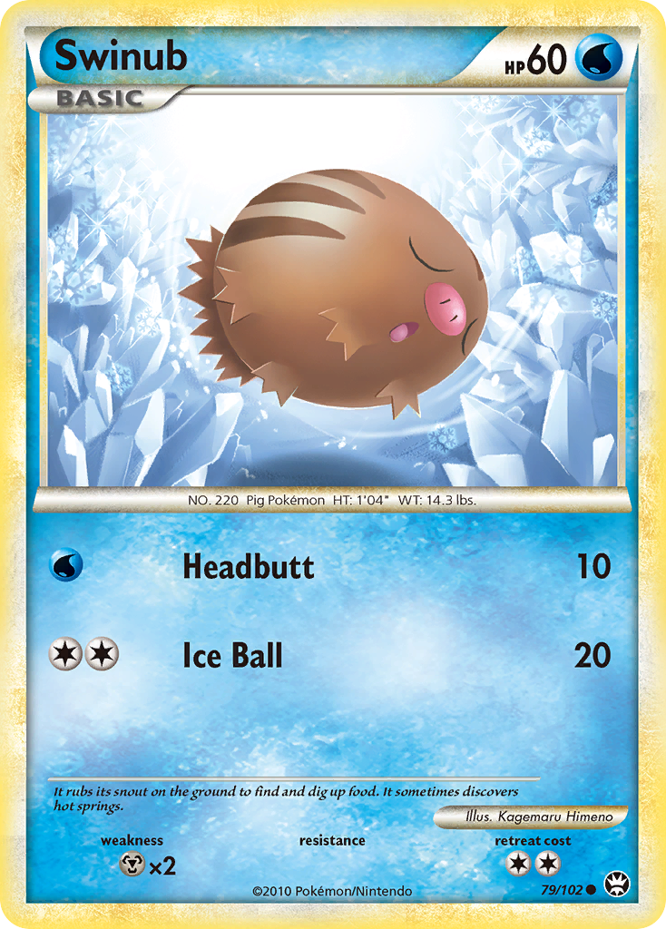 Swinub – HS—Triumphant 79/102 Pokémon card