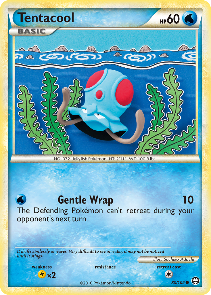 Tentacool – HS—Triumphant 80/102 Pokémon card