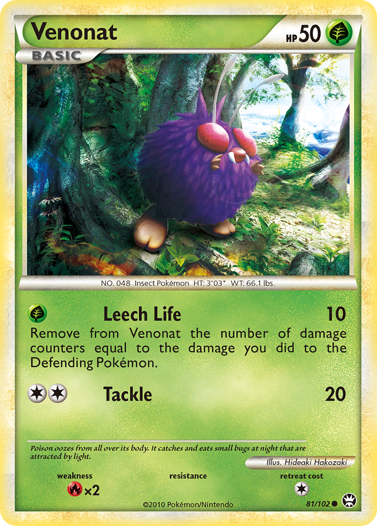 Venonat – HS—Triumphant 81/102 Pokémon card