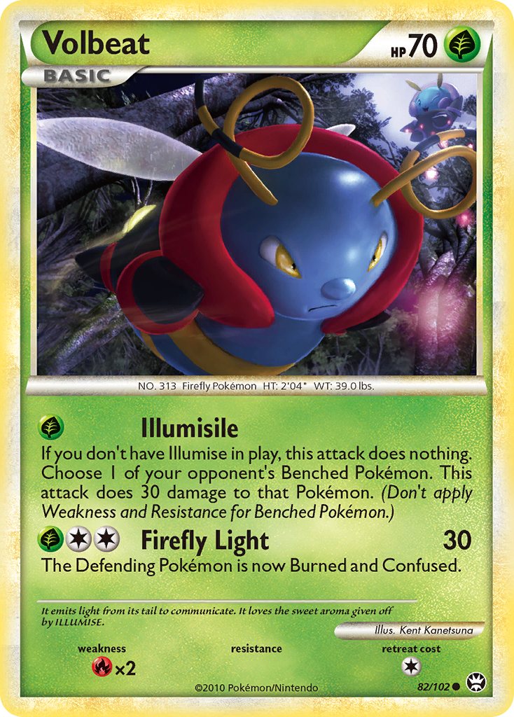 Volbeat – HS—Triumphant 82/102 Pokémon card