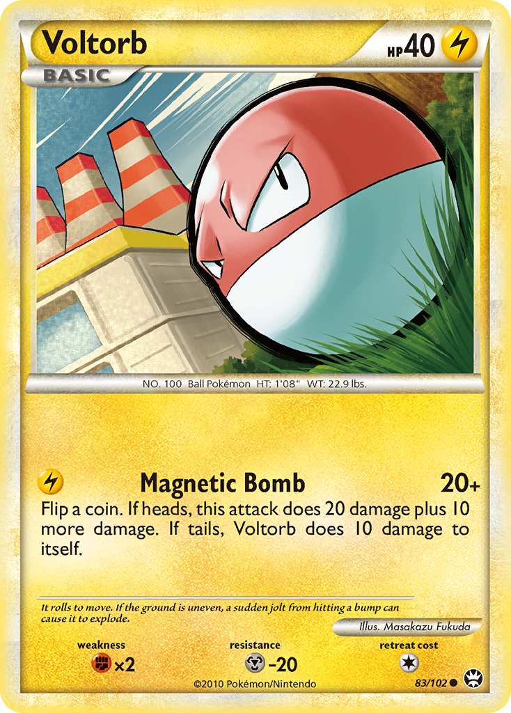 Voltorb – HS—Triumphant 83/102 Pokémon card