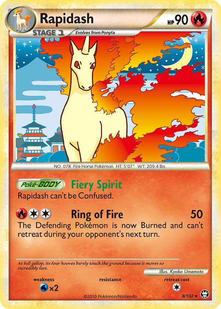 Rapidash – HS—Triumphant 8/102 Pokémon card