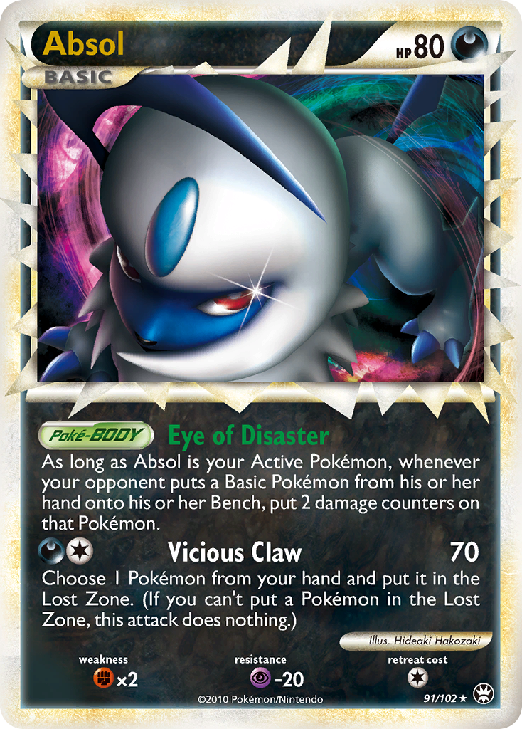 Absol – HS—Triumphant 91/102 Pokémon card