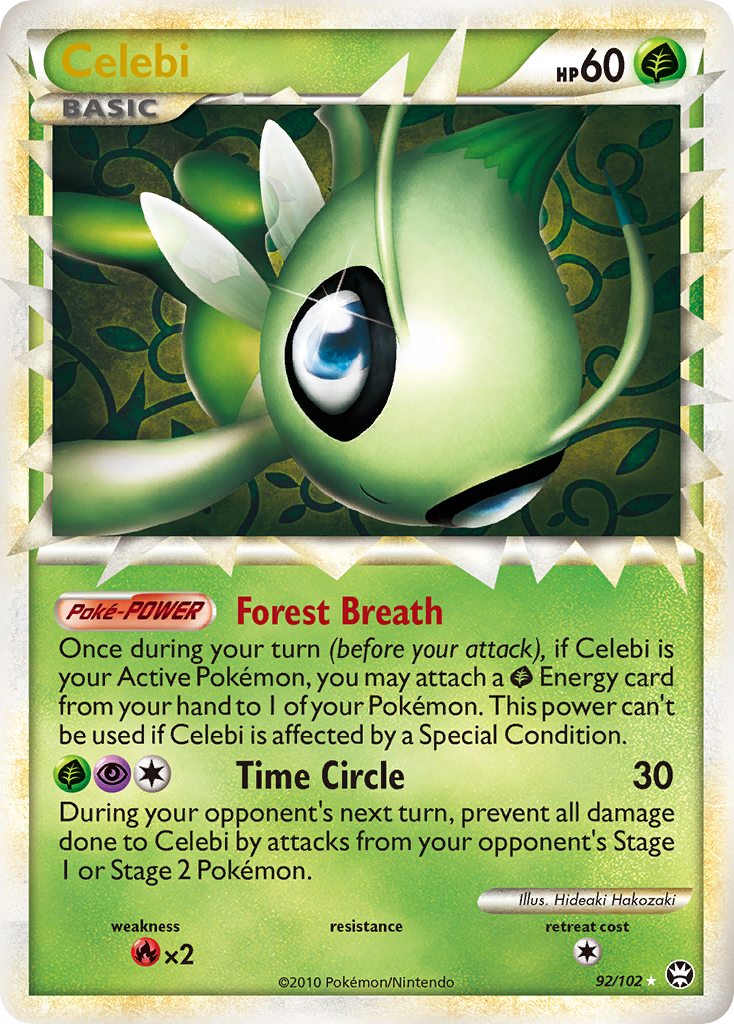 Celebi – HS—Triumphant 92/102 Pokémon card