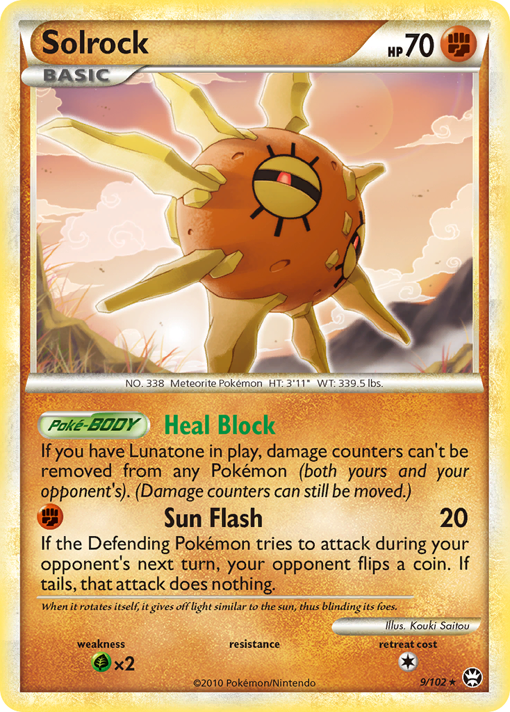 Solrock – HS—Triumphant 9/102 Pokémon card