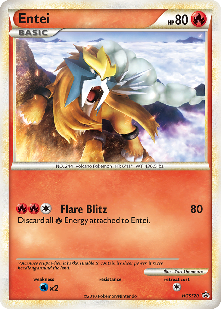 Entei – HGSS Black Star Promos HGSS20 Pokémon card