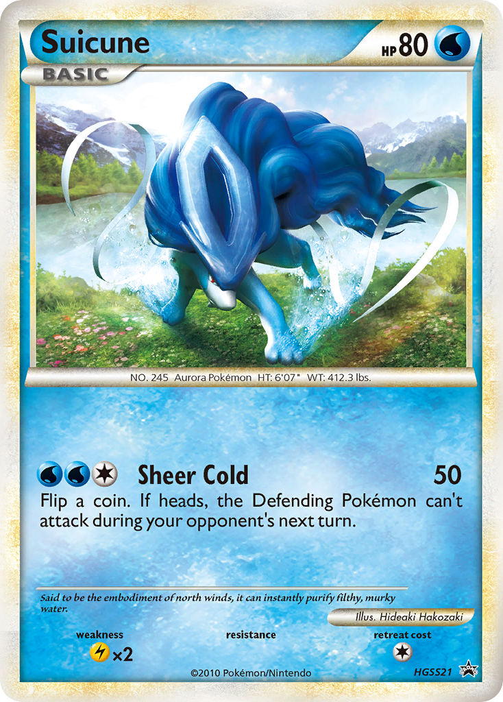 Suicune – HGSS Black Star Promos HGSS21 Pokémon card