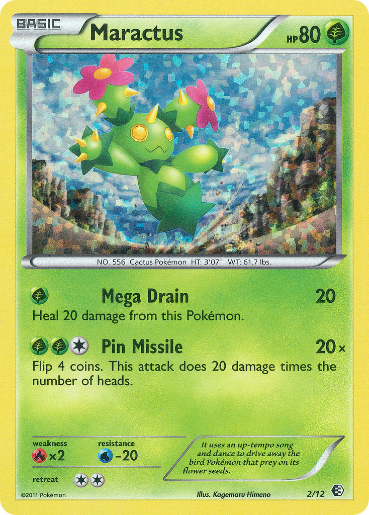 Maractus – McDonald's Collection 2011 2/12 Pokémon card