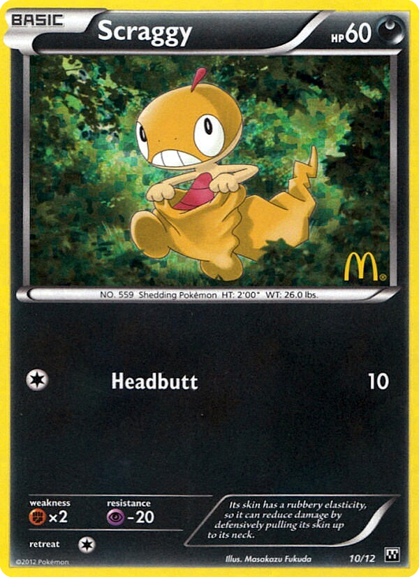 Scraggy – McDonald's Collection 2012 10/12 Pokémon card