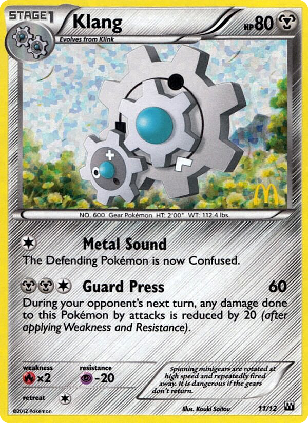 Klang – McDonald's Collection 2012 11/12 Pokémon card