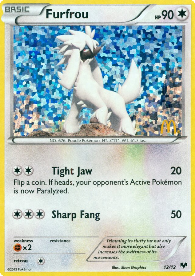 Furfrou – McDonald's Collection 2014 12/12 Pokémon card