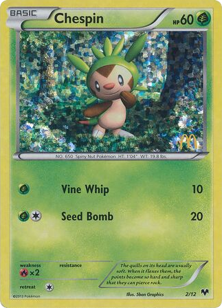 Chespin – McDonald's Collection 2014 2/12 Pokémon card