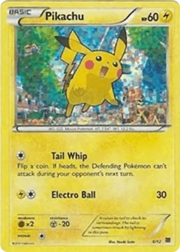 Pikachu – McDonald's Collection 2015 6/12 Pokémon card