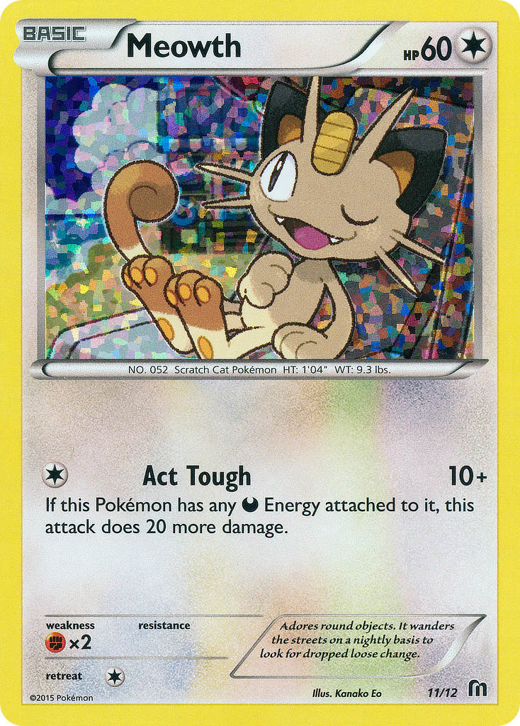 Meowth – McDonald's Collection 2016 11/12 Pokémon card