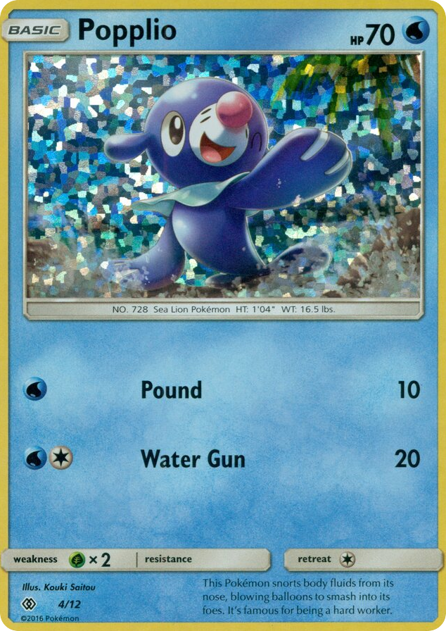 Popplio – McDonald's Collection 2017 4/12 Pokémon card