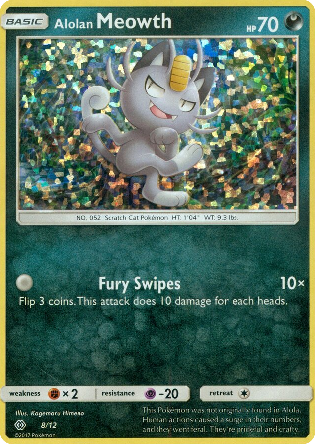 Alolan Meowth – McDonald's Collection 2017 8/12 Pokémon card