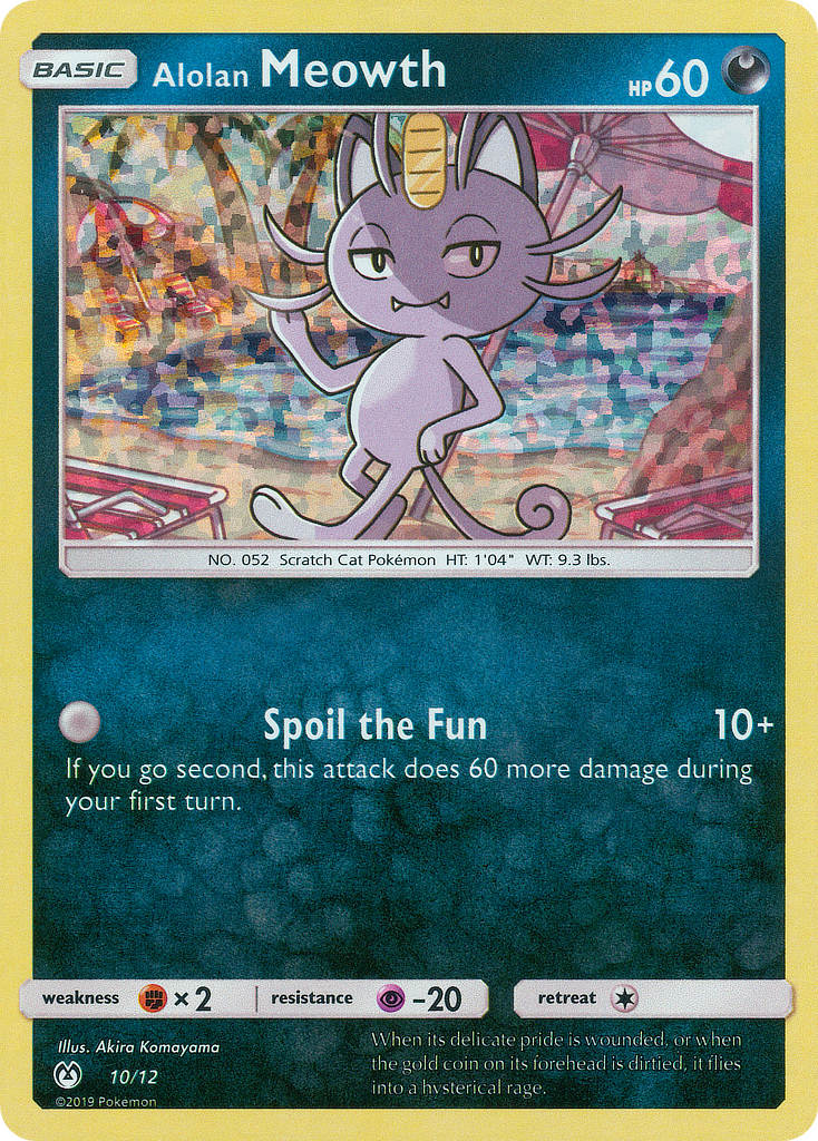 Alolan Meowth – McDonald's Collection 2019 10/12 Pokémon card