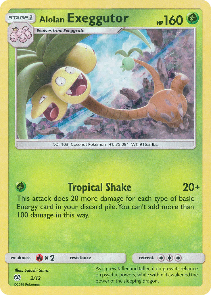 Alolan Exeggutor – McDonald's Collection 2019 2/12 Pokémon card