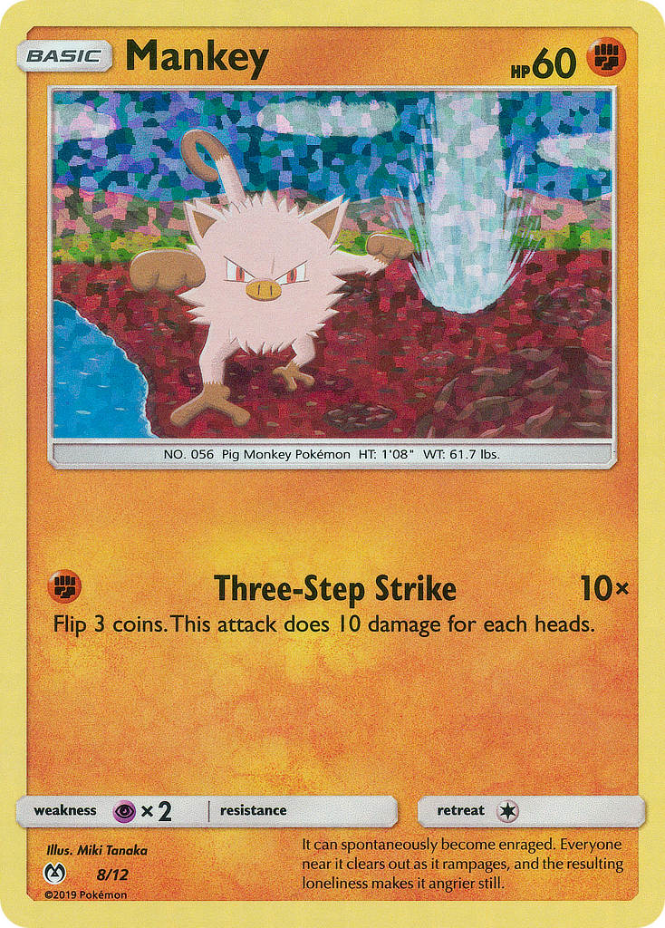 Mankey – McDonald's Collection 2019 8/12 Pokémon card