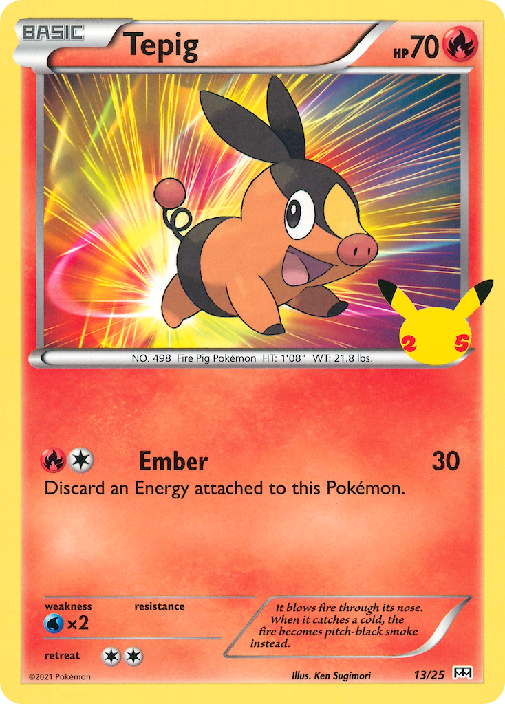 Tepig – McDonald's Collection 2021 13/25 Pokémon card