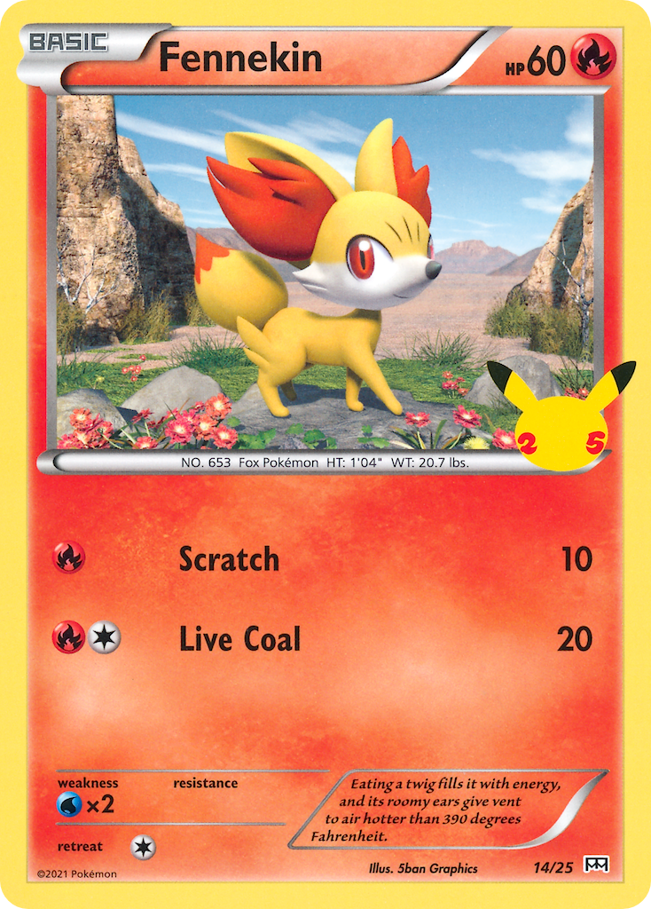 Fennekin – McDonald's Collection 2021 14/25 Pokémon card