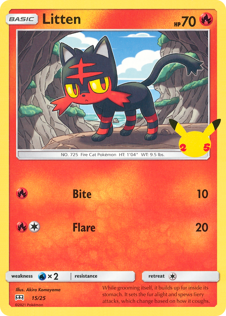 Litten – McDonald's Collection 2021 15/25 Pokémon card