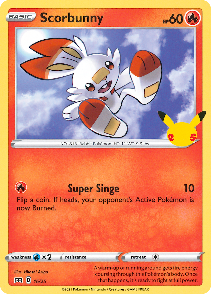 Scorbunny – McDonald's Collection 2021 16/25 Pokémon card