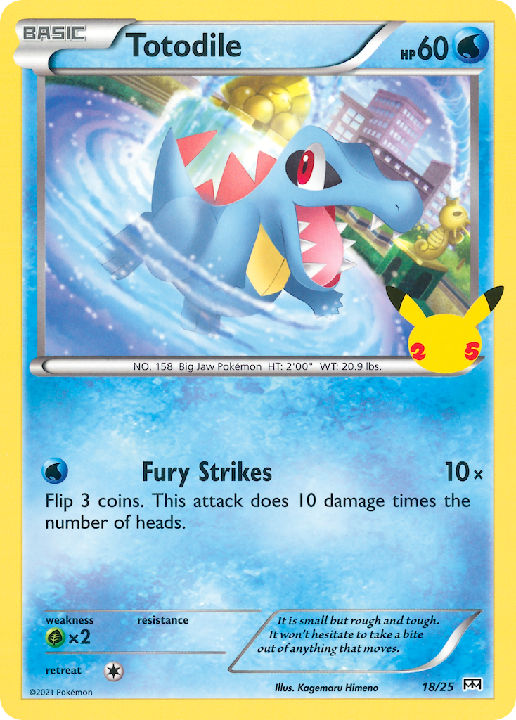 Totodile – McDonald's Collection 2021 18/25 Pokémon card