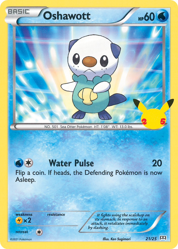 Oshawott – McDonald's Collection 2021 21/25 Pokémon card